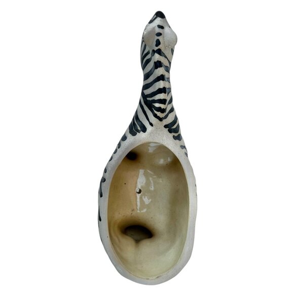 Handcrafted Anthropology Retired Zebra Ceramic Planter by Leah Reena Goren GUC - Picture 5 of 11